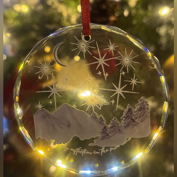 STEVIE NICKS FLEETWOOD MAC LANDSLIDE LYRIC GLASS ORNAMENT - Picture 2 of 3